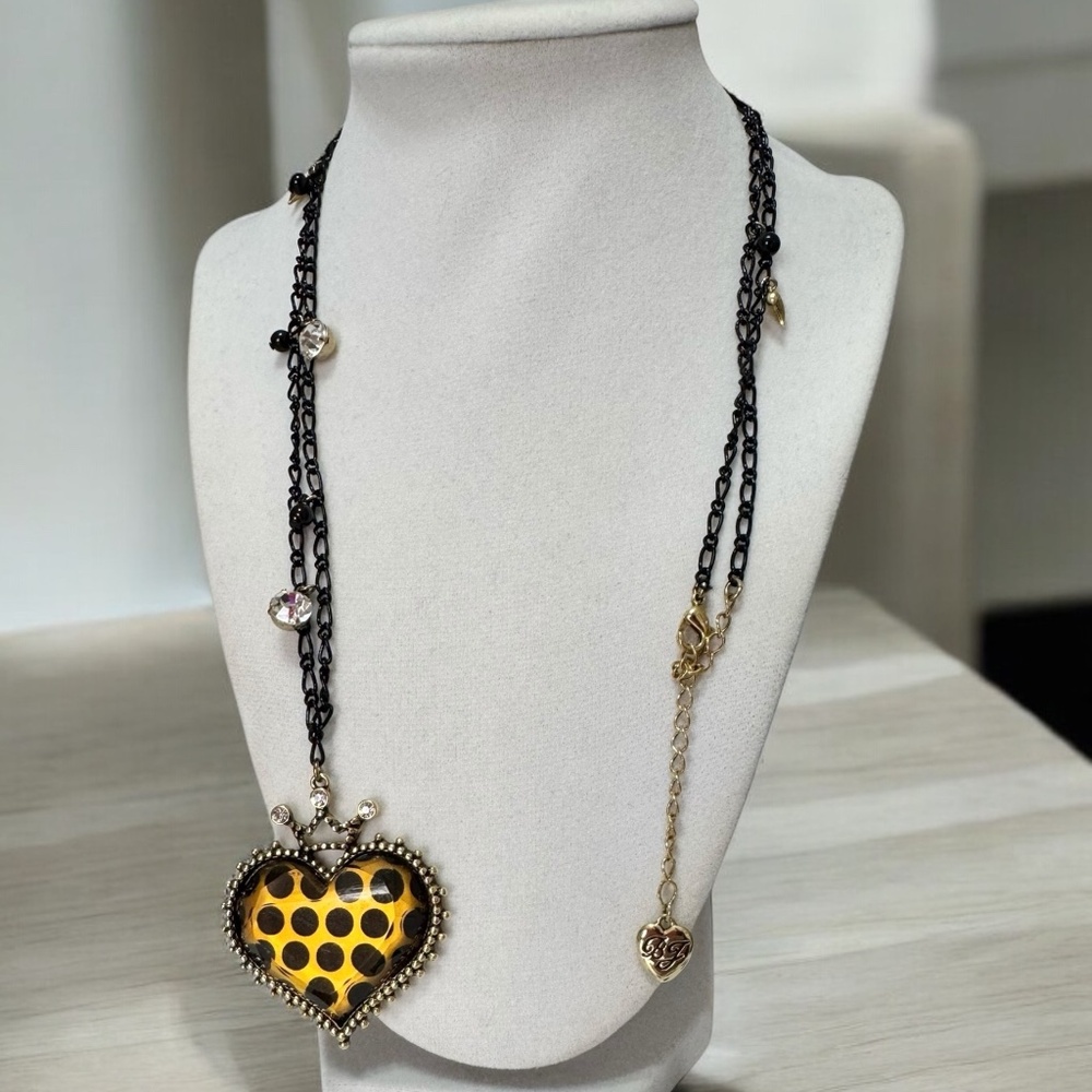 Betsy Johnson leopard necklace